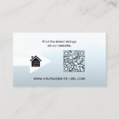 シンプルエレガントライトブルー写真実在エテート 名刺 (裏面)