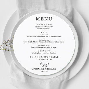 シンプルエレガントラウンドホワ結婚イトの夕食 メニュー
