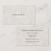 シンプルエレガントラグジュアリースタイルモノグラムビジネスカー 名刺 (正面/裏面)