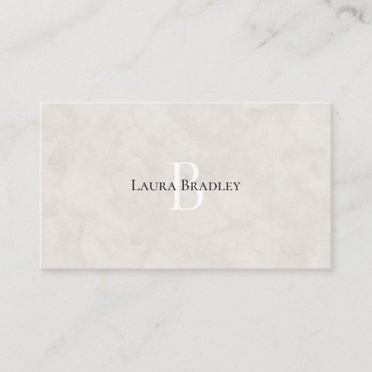 シンプルエレガントラグジュアリースタイルモノグラムビジネスカー 名刺 (正面)