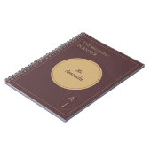 シンプルエレガントラグジュアリープルプル金ゴールド結婚ズ ノートブック (左側)