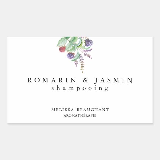 シンプルエレガントラベル手製オーガニックホリスティック製 長方形シール (正面)