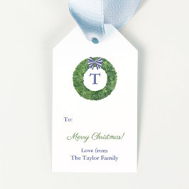 シンプルエレガントリースメリークリスマス ギフトタグ