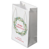 シンプルエレガントリースモダンクリスマス スモールペーパーバッグ (裏面アングル)