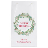 シンプルエレガントリースモダンクリスマス スモールペーパーバッグ (正面)