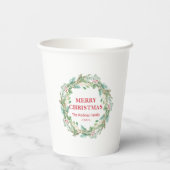 シンプルエレガントリースモダンクリスマス 紙コップ (裏面)