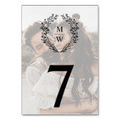 シンプルエレガントリース2 – フォト文字オーバーレイ結婚ス テーブルナンバー (正面)