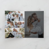 シンプルエレガントリース7 – フォト文字オーバーレイ結婚ス サンキューカード (内部)