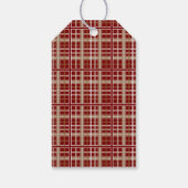 シンプルエレガントレッド&タンプレイドスノーフレークギフトラベル ギフトタグ (裏面)