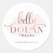 シンプルエレガントロゴの追加カスタム方法 ラウンドシール (正面)