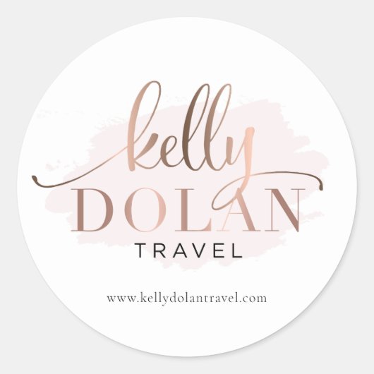 シンプルエレガントロゴの追加カスタム方法 ラウンドシール (正面)