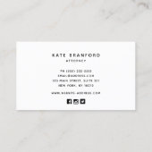 シンプルエレガントロゴの追加金ゴールド縁ど 名刺 (裏面)