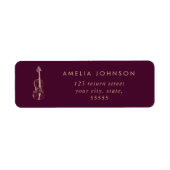 シンプルエレガントヴァイオリンヴィオラブルゴーニュモダン ラベル (正面)