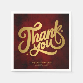 シンプルエレガントヴィンテージあり結婚 スタンダードカクテルナプキン