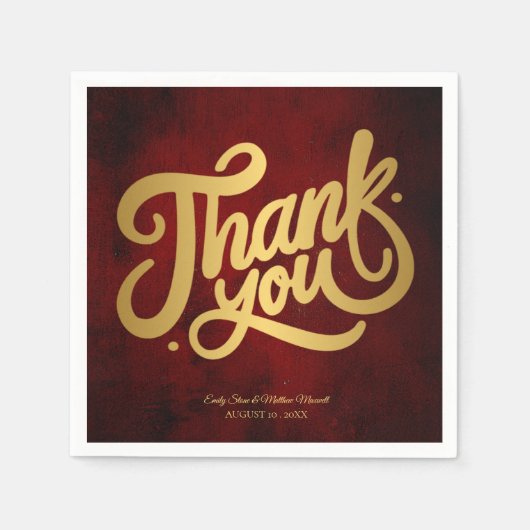 シンプルエレガントヴィンテージあり結婚 スタンダードカクテルナプキン (正面)