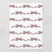 シンプルエレガントヴィンテージリボンとボーフォト セーブザデート (裏面)