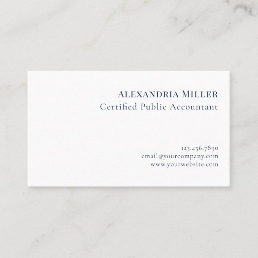 シンプルエレガント両面 名刺 (正面)