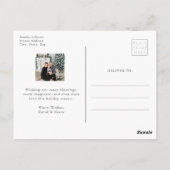 シンプルエレガント休日はがき ポストカード (裏面)