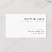 シンプルエレガント会計士 名刺 (正面)