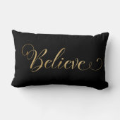 シンプルエレガント信じ金ゴールドブラック ランバークッション (裏面)