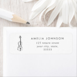 シンプルエレガント先生ミュージシャン白黒 ラベル