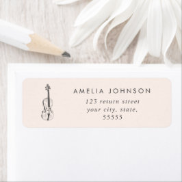 シンプルエレガント先生ミュージシャン赤面ピンク ラベル