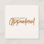 シンプルエレガント光パステル美しいサロン 予約カード (正面)