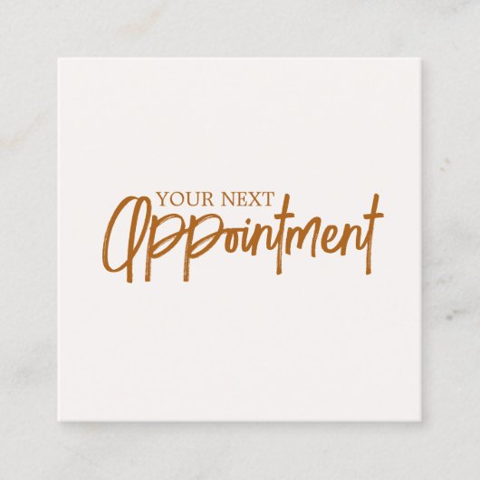 シンプルエレガント光パステル美しいサロン 予約カード (正面)