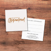 シンプルエレガント光パステル美しいサロン 予約カード