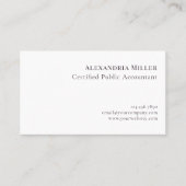シンプルエレガント公認会計士 名刺 (正面)