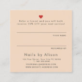 シンプルエレガント共有愛の紹介カー素朴ド 紹介カード (裏面)