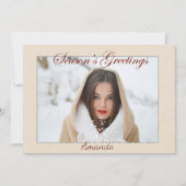 シンプルエレガント写真クリスマスカード シーズンカード (正面)