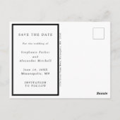 シンプルエレガント写真セーブ・ザ・デート案内 ポストカード (裏面)