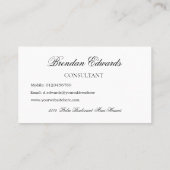 シンプルエレガント写真プロフェッショナル 名刺 (裏面)