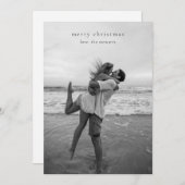シンプルエレガント写真モダンクリスマス シーズンカード (正面/裏面)