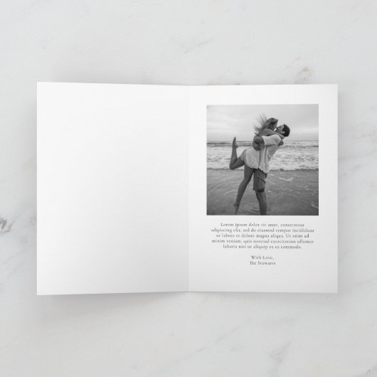 シンプルエレガント写真モダンクリスマス シーズンカード (内部)