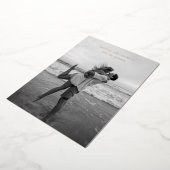 シンプルエレガント写真モダンクリスマス 箔シーズンカード (回転した状態)