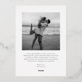 シンプルエレガント写真モダンクリスマス 箔シーズンカード (裏面)