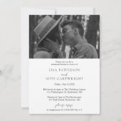 シンプルエレガント写真モダンリハーサル 招待状 (裏面)