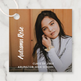 シンプルエレガント写真モダン卒業 フェイバータグ