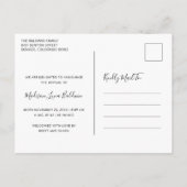 シンプルエレガント写真休日の誕生発表 シーズンポストカード (裏面)