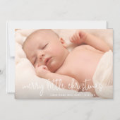 シンプルエレガント写真休日の誕生発表 マグネット招待状 (正面)