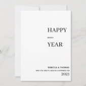 シンプルエレガント写真新年 セーブザデート (正面)