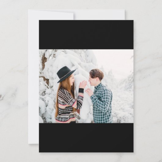 シンプルエレガント写真新年 セーブザデート (裏面)