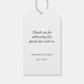 シンプルエレガント写真結婚ありがとう ギフトタグ (裏面)