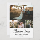 シンプルエレガント写真結婚ありがとう サンキューカード (正面)