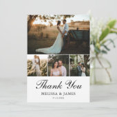 シンプルエレガント写真結婚ありがとう サンキューカード (スタンド正面)