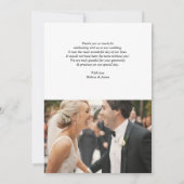 シンプルエレガント写真結婚ありがとう サンキューカード (裏面)