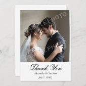 シンプルエレガント写真結婚ありがとう サンキューカード (正面/裏面)