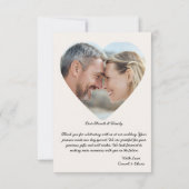 シンプルエレガント写真結婚のサンキューカードのメモ サンキューカード (裏面)